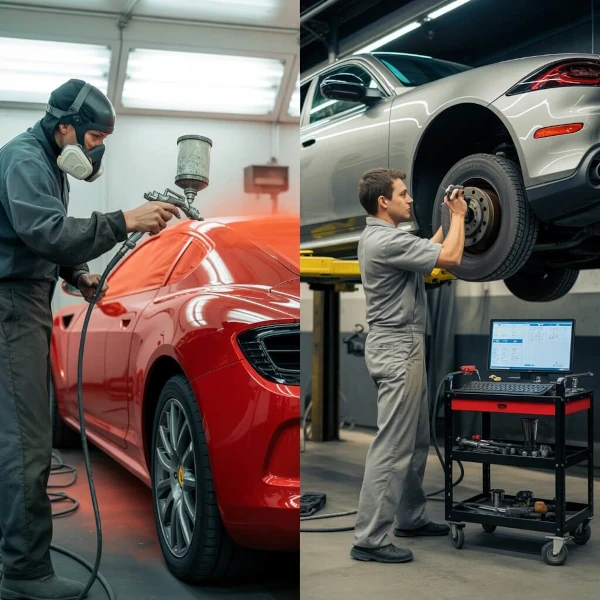 Diferencia entre latonería y mecánica automotriz